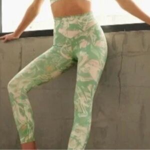 IVL Collective Floral Scalloped High Waist Leggings